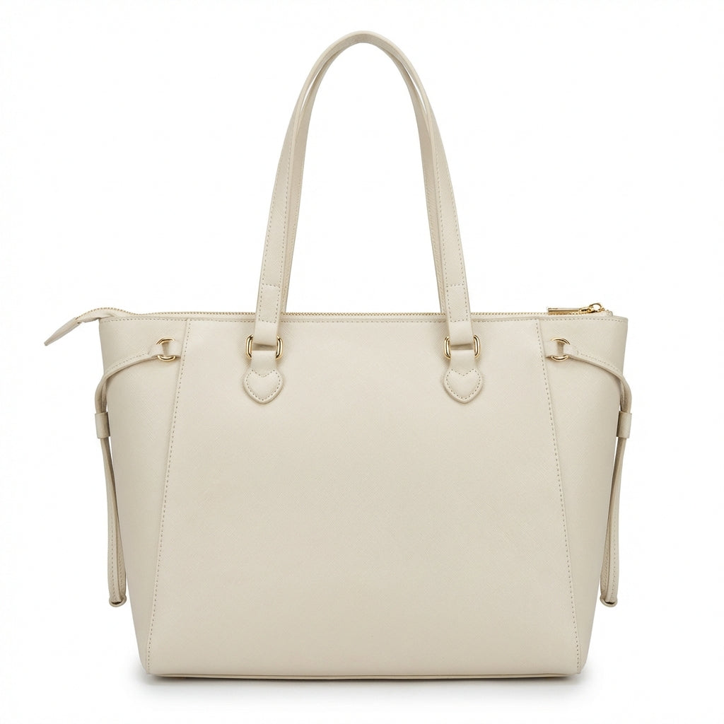 Borsa Love Moschino Effetto Saffiano (Eco-Friendly) - Color Panna